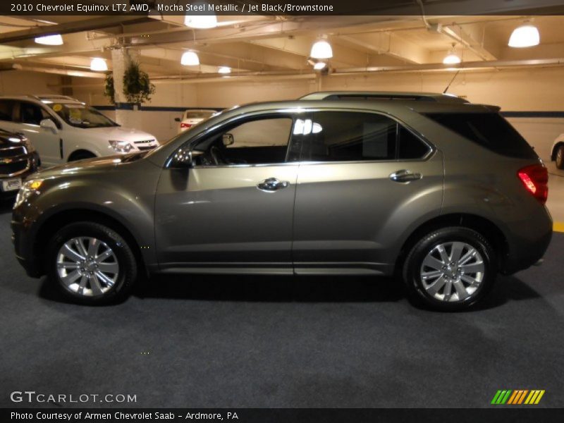 Mocha Steel Metallic / Jet Black/Brownstone 2010 Chevrolet Equinox LTZ AWD