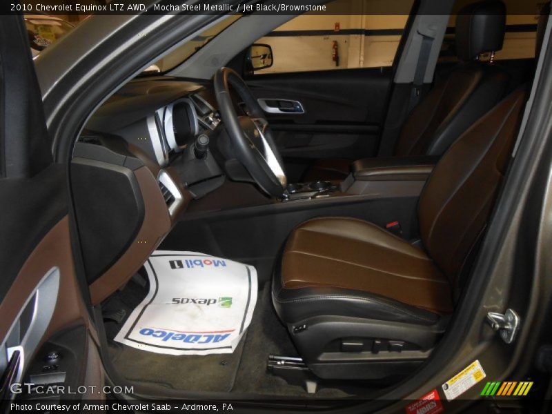 Mocha Steel Metallic / Jet Black/Brownstone 2010 Chevrolet Equinox LTZ AWD