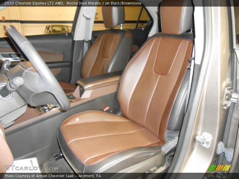 Mocha Steel Metallic / Jet Black/Brownstone 2010 Chevrolet Equinox LTZ AWD