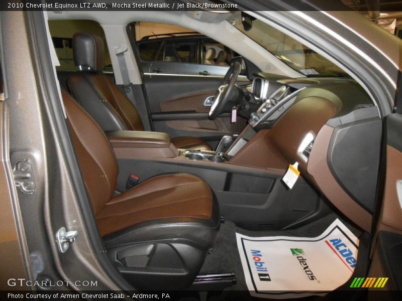 Mocha Steel Metallic / Jet Black/Brownstone 2010 Chevrolet Equinox LTZ AWD