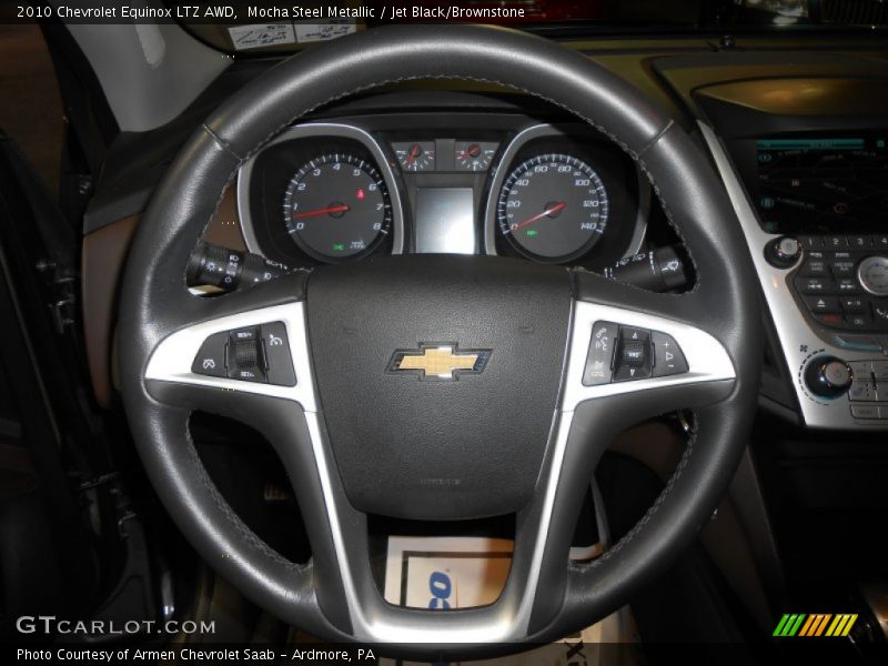 Mocha Steel Metallic / Jet Black/Brownstone 2010 Chevrolet Equinox LTZ AWD