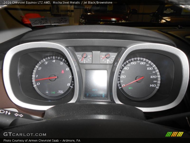 Mocha Steel Metallic / Jet Black/Brownstone 2010 Chevrolet Equinox LTZ AWD