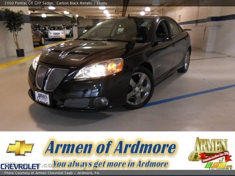 Carbon Black Metallic / Ebony 2009 Pontiac G6 GXP Sedan