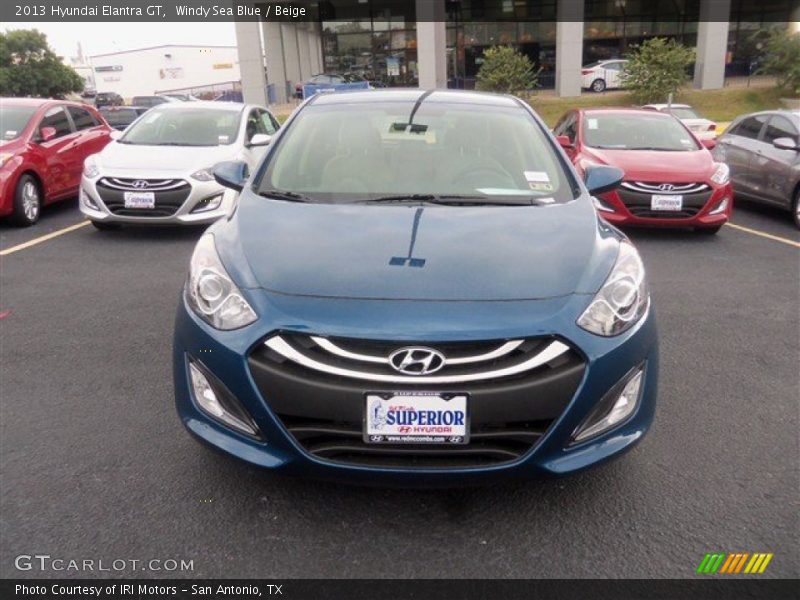 Windy Sea Blue / Beige 2013 Hyundai Elantra GT