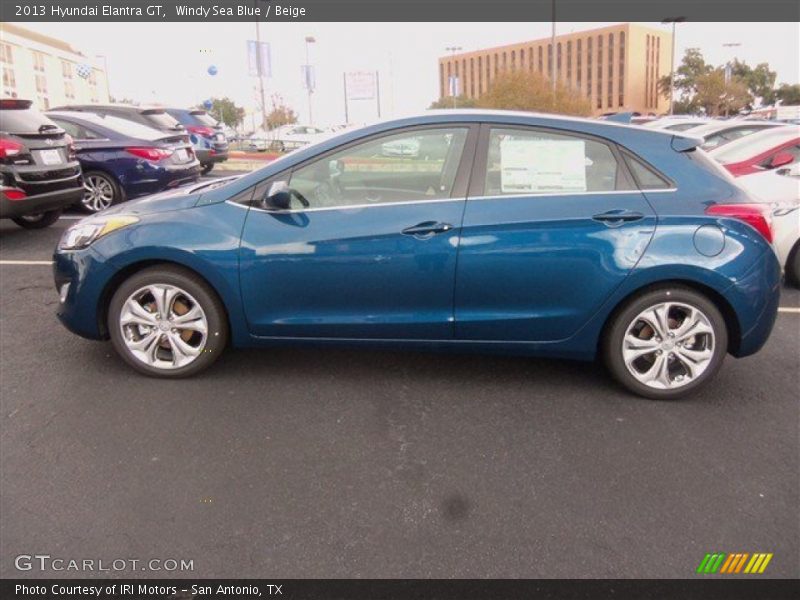 Windy Sea Blue / Beige 2013 Hyundai Elantra GT