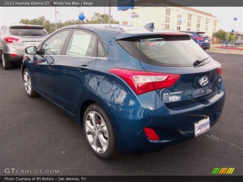 Windy Sea Blue / Beige 2013 Hyundai Elantra GT