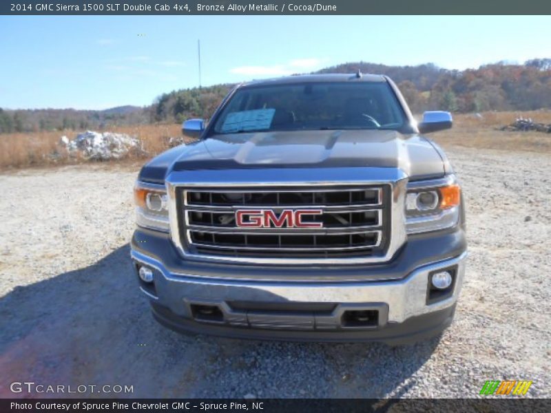 Bronze Alloy Metallic / Cocoa/Dune 2014 GMC Sierra 1500 SLT Double Cab 4x4