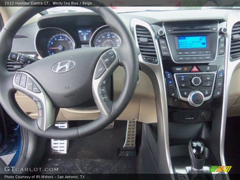 Windy Sea Blue / Beige 2013 Hyundai Elantra GT