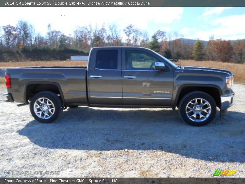 Bronze Alloy Metallic / Cocoa/Dune 2014 GMC Sierra 1500 SLT Double Cab 4x4