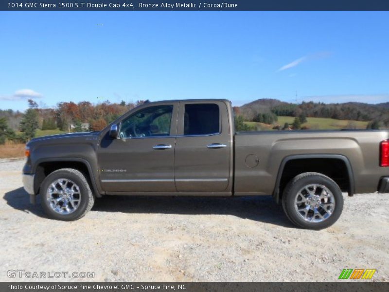 Bronze Alloy Metallic / Cocoa/Dune 2014 GMC Sierra 1500 SLT Double Cab 4x4
