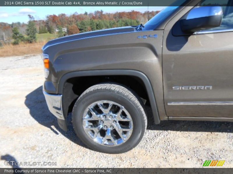 Bronze Alloy Metallic / Cocoa/Dune 2014 GMC Sierra 1500 SLT Double Cab 4x4