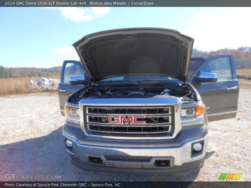 Bronze Alloy Metallic / Cocoa/Dune 2014 GMC Sierra 1500 SLT Double Cab 4x4