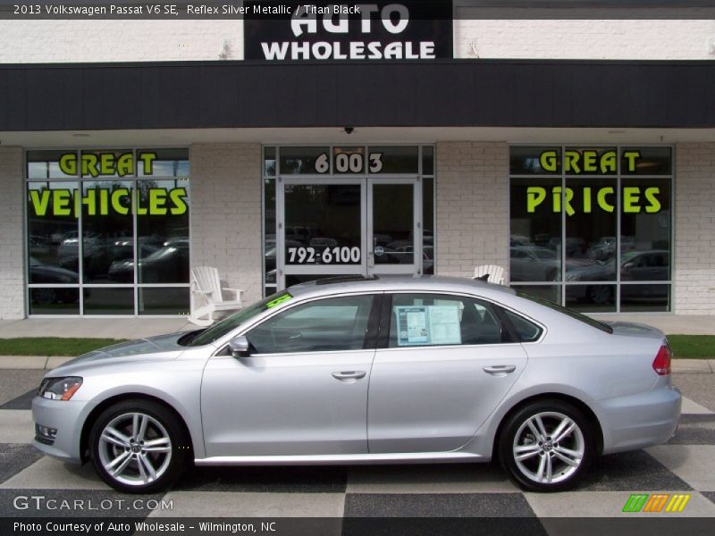 Reflex Silver Metallic / Titan Black 2013 Volkswagen Passat V6 SE