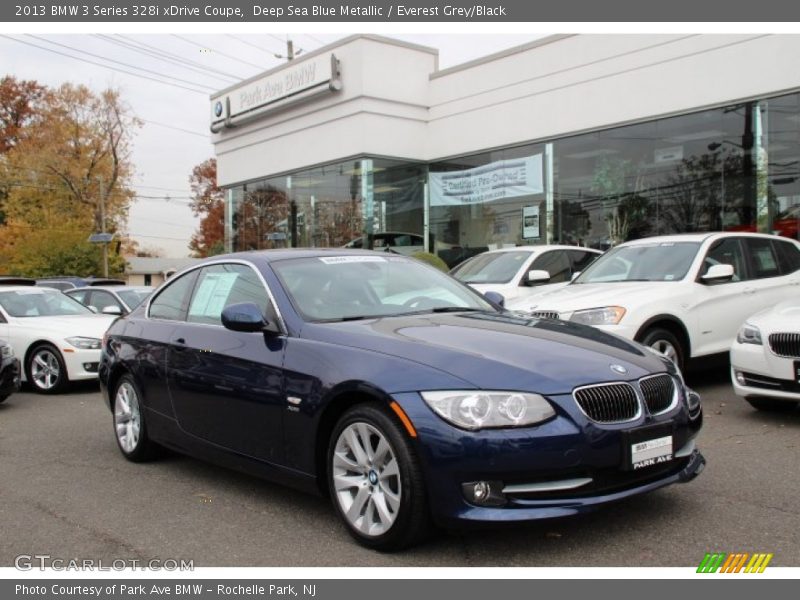 Deep Sea Blue Metallic / Everest Grey/Black 2013 BMW 3 Series 328i xDrive Coupe