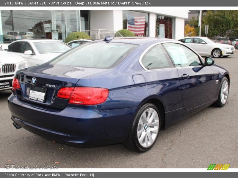 Deep Sea Blue Metallic / Everest Grey/Black 2013 BMW 3 Series 328i xDrive Coupe
