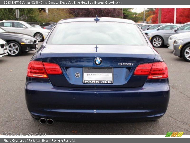 Deep Sea Blue Metallic / Everest Grey/Black 2013 BMW 3 Series 328i xDrive Coupe