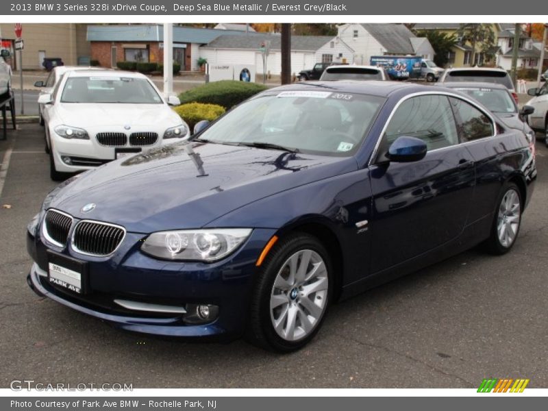 Deep Sea Blue Metallic / Everest Grey/Black 2013 BMW 3 Series 328i xDrive Coupe