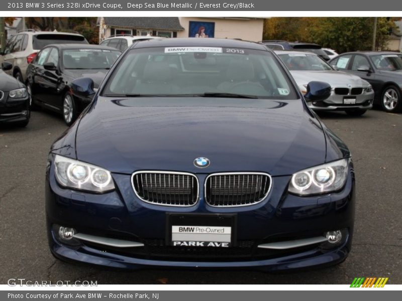 Deep Sea Blue Metallic / Everest Grey/Black 2013 BMW 3 Series 328i xDrive Coupe