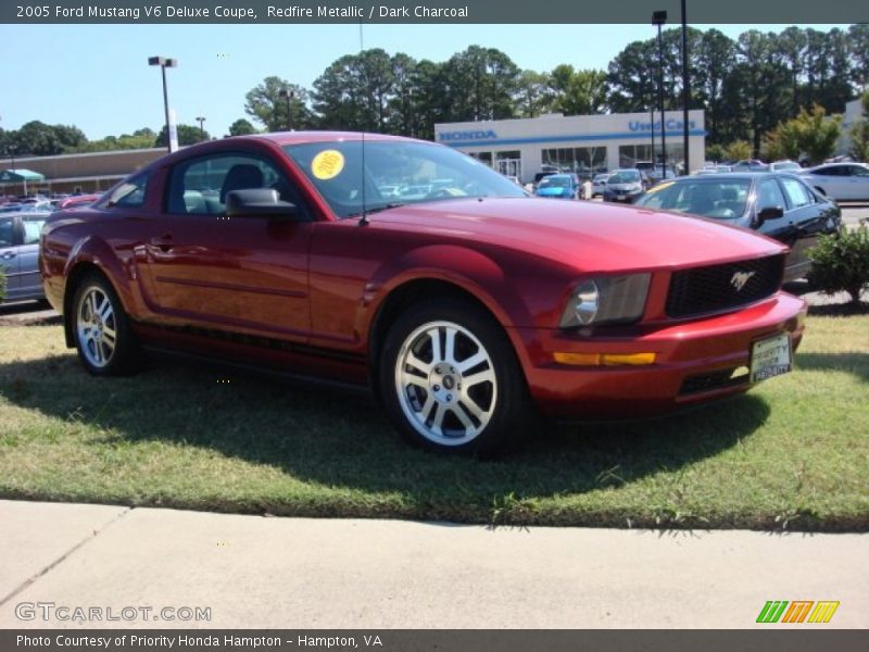 Redfire Metallic / Dark Charcoal 2005 Ford Mustang V6 Deluxe Coupe