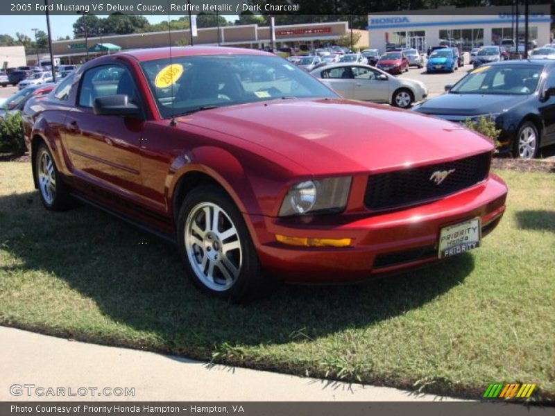 Redfire Metallic / Dark Charcoal 2005 Ford Mustang V6 Deluxe Coupe