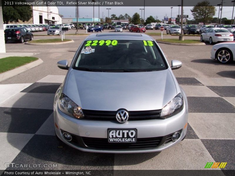 Reflex Silver Metallic / Titan Black 2013 Volkswagen Golf 4 Door TDI