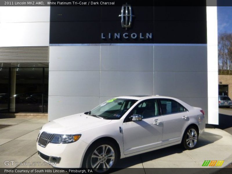 White Platinum Tri-Coat / Dark Charcoal 2011 Lincoln MKZ AWD