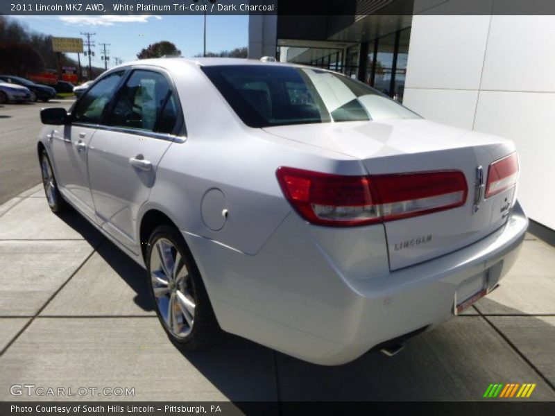 White Platinum Tri-Coat / Dark Charcoal 2011 Lincoln MKZ AWD