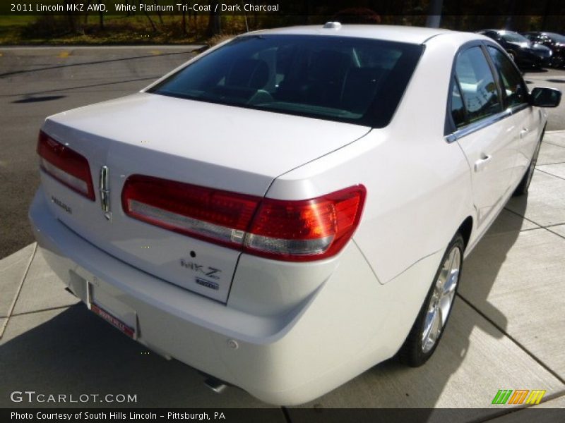 White Platinum Tri-Coat / Dark Charcoal 2011 Lincoln MKZ AWD