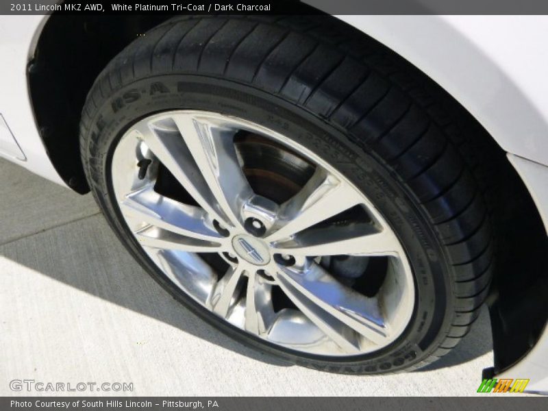 White Platinum Tri-Coat / Dark Charcoal 2011 Lincoln MKZ AWD