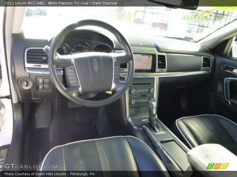 White Platinum Tri-Coat / Dark Charcoal 2011 Lincoln MKZ AWD