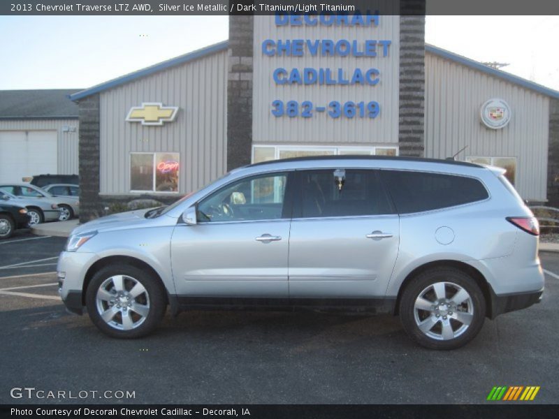 Silver Ice Metallic / Dark Titanium/Light Titanium 2013 Chevrolet Traverse LTZ AWD