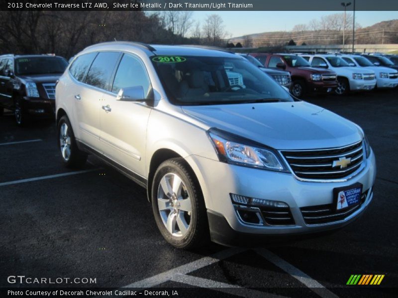 Silver Ice Metallic / Dark Titanium/Light Titanium 2013 Chevrolet Traverse LTZ AWD