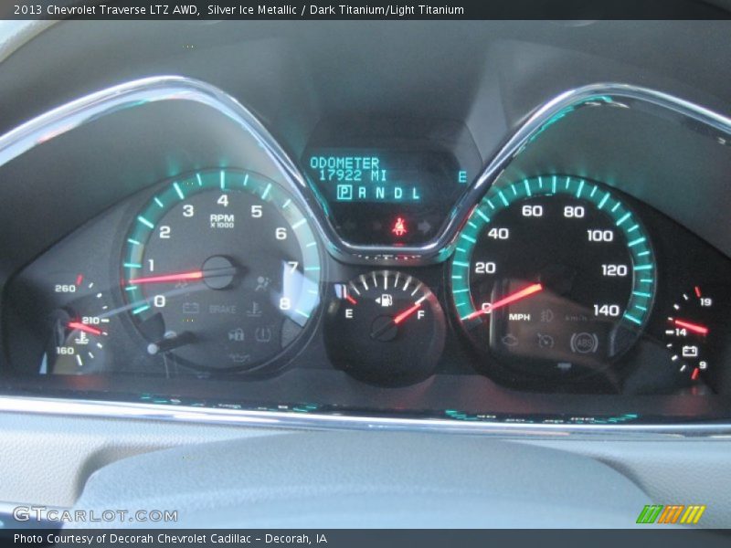 Silver Ice Metallic / Dark Titanium/Light Titanium 2013 Chevrolet Traverse LTZ AWD
