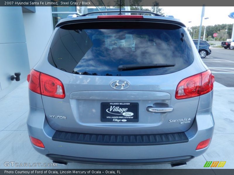 Steel Gray / Black 2007 Hyundai Santa Fe Limited