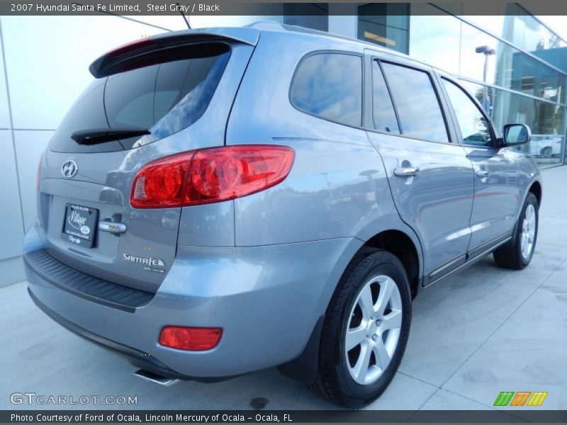 Steel Gray / Black 2007 Hyundai Santa Fe Limited