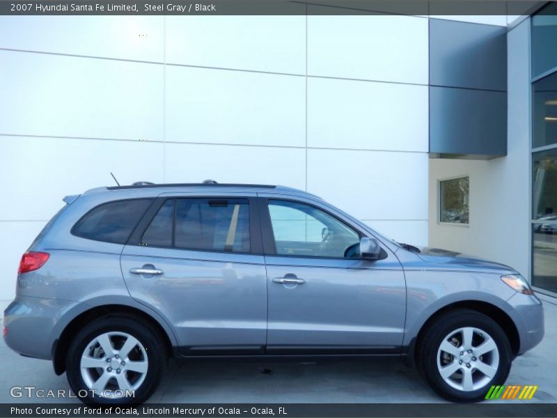 Steel Gray / Black 2007 Hyundai Santa Fe Limited