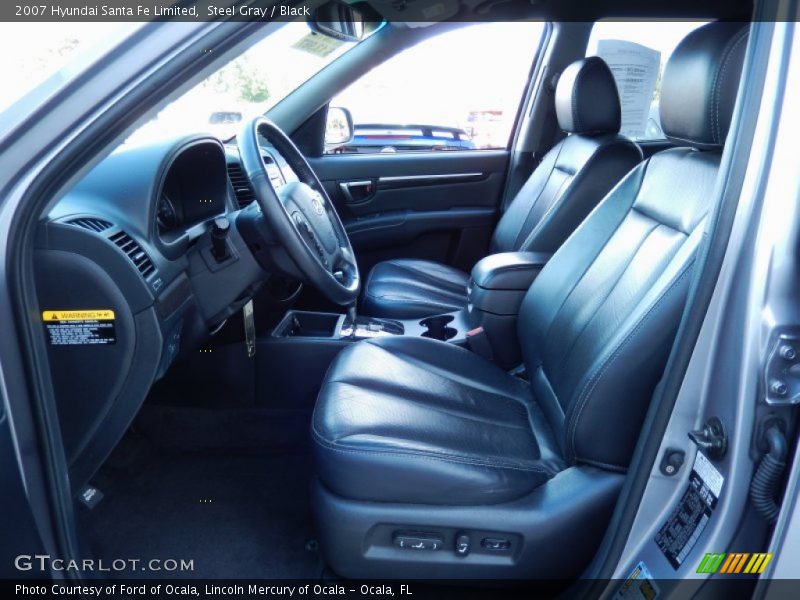 Steel Gray / Black 2007 Hyundai Santa Fe Limited