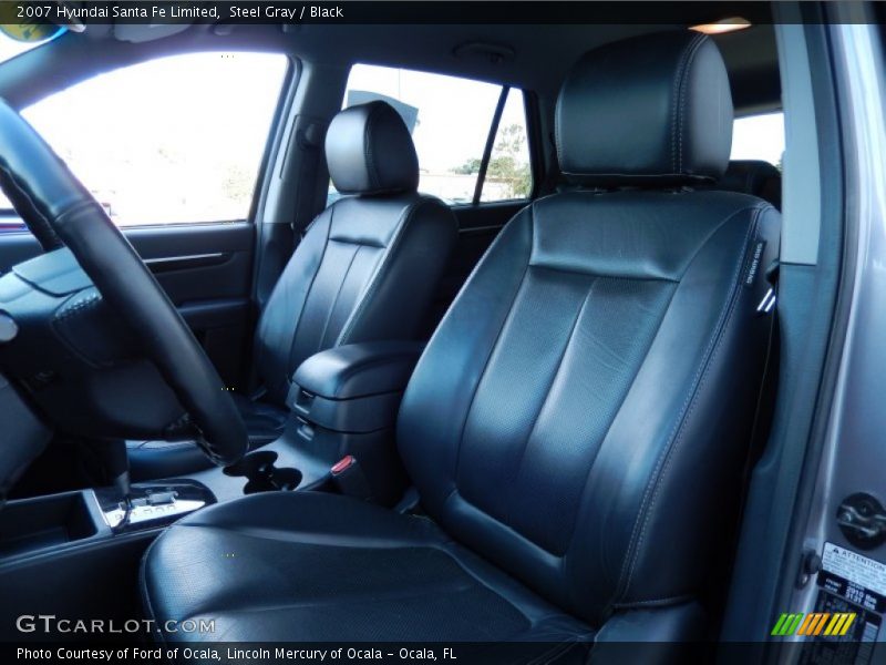 Steel Gray / Black 2007 Hyundai Santa Fe Limited