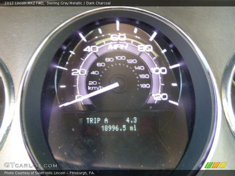 Sterling Gray Metallic / Dark Charcoal 2012 Lincoln MKZ FWD