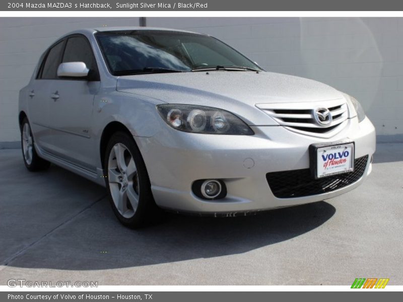 Sunlight Silver Mica / Black/Red 2004 Mazda MAZDA3 s Hatchback