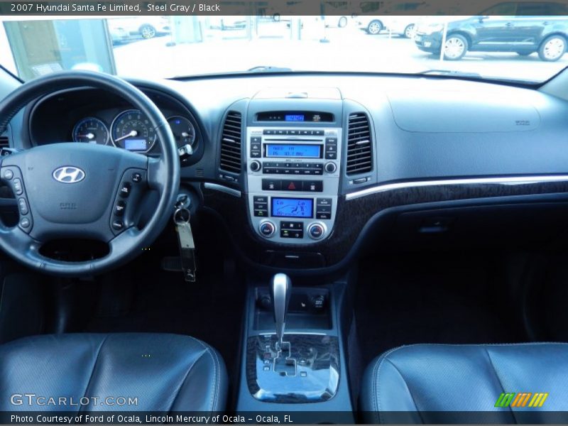 Steel Gray / Black 2007 Hyundai Santa Fe Limited