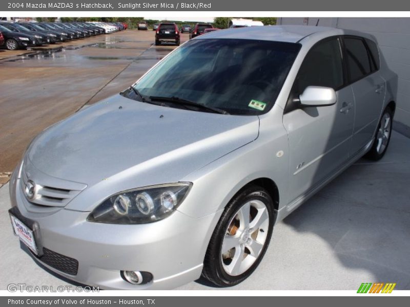 Sunlight Silver Mica / Black/Red 2004 Mazda MAZDA3 s Hatchback