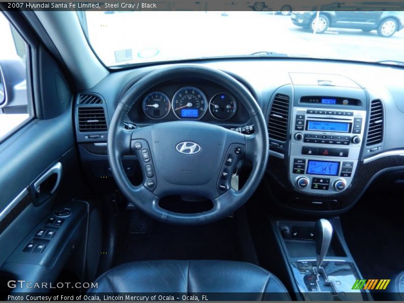Steel Gray / Black 2007 Hyundai Santa Fe Limited