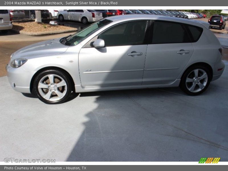Sunlight Silver Mica / Black/Red 2004 Mazda MAZDA3 s Hatchback
