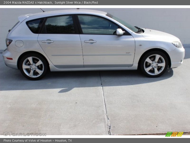 Sunlight Silver Mica / Black/Red 2004 Mazda MAZDA3 s Hatchback