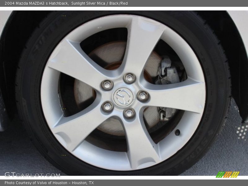 Sunlight Silver Mica / Black/Red 2004 Mazda MAZDA3 s Hatchback