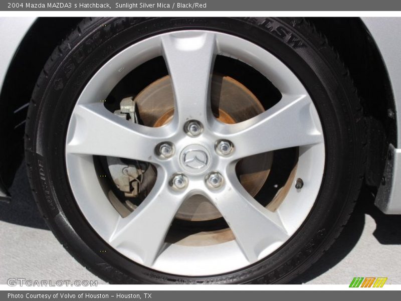Sunlight Silver Mica / Black/Red 2004 Mazda MAZDA3 s Hatchback