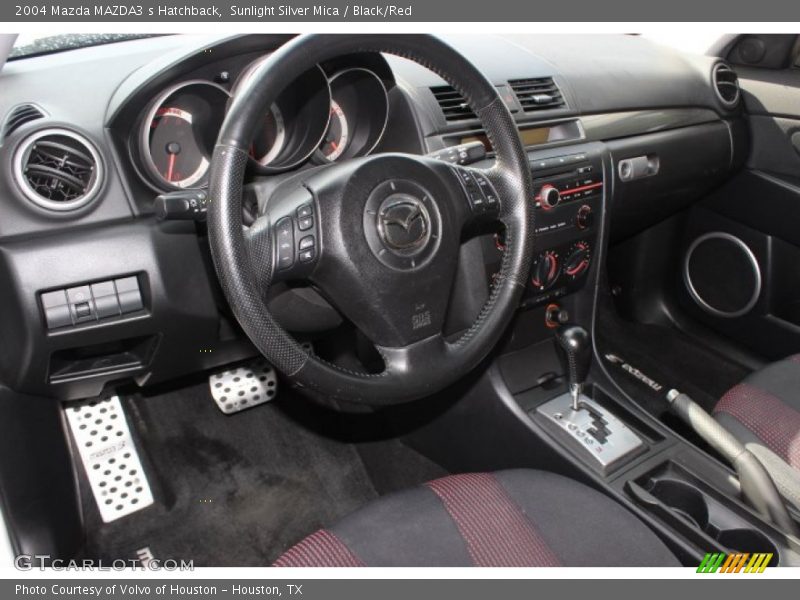 Sunlight Silver Mica / Black/Red 2004 Mazda MAZDA3 s Hatchback