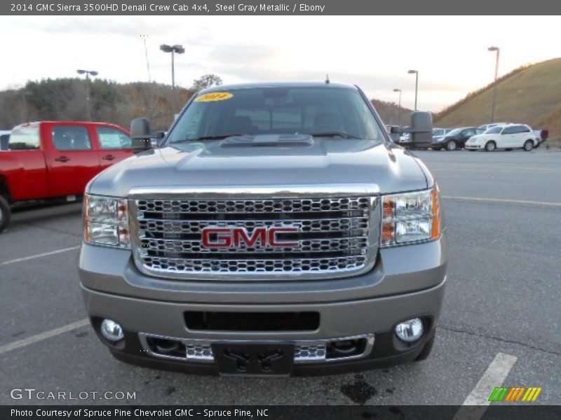 Steel Gray Metallic / Ebony 2014 GMC Sierra 3500HD Denali Crew Cab 4x4