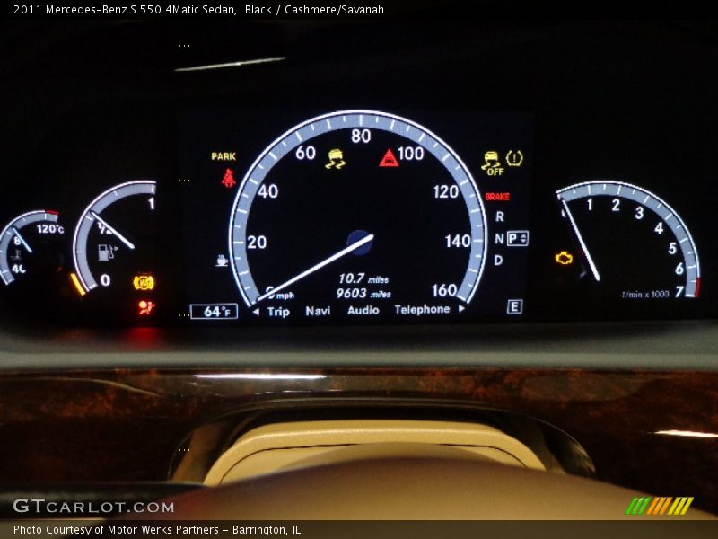 Black / Cashmere/Savanah 2011 Mercedes-Benz S 550 4Matic Sedan